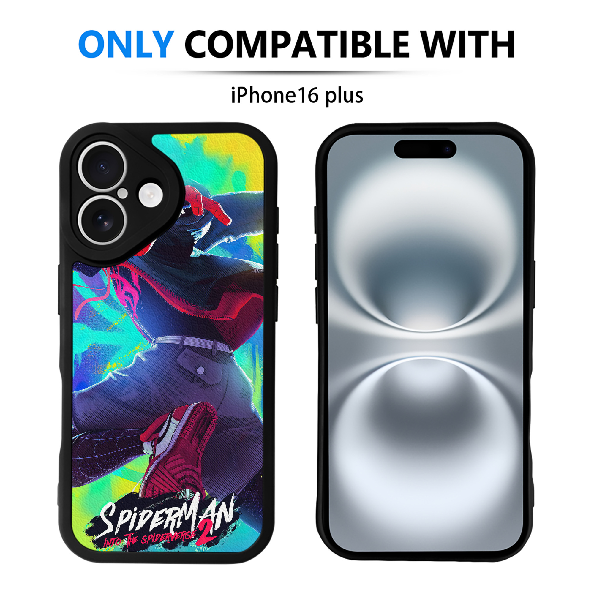 （画像用） Spider Man スパイダーマン 【iPhone 16シリーズ対応】シリコンスマホケース（レザー調） 材質：シリコン